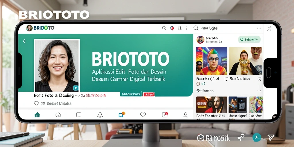 Tampilan antarmuka pengguna aplikasi BRIOTOTO yang menarik dan modern.