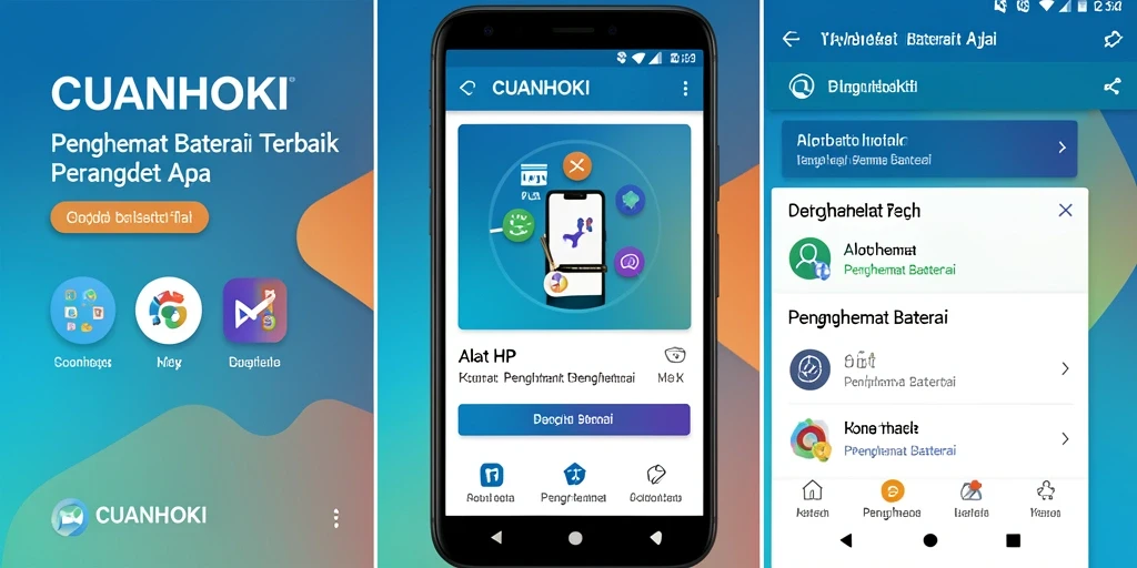 Antarmuka CUANHOKI menampilkan fitur Penghemat Baterai yang intuitif.