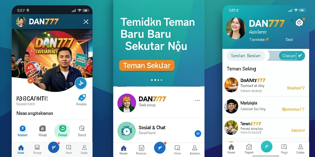 Antarmuka aplikasi Teman Sekitar yang ramah dan interaktif.