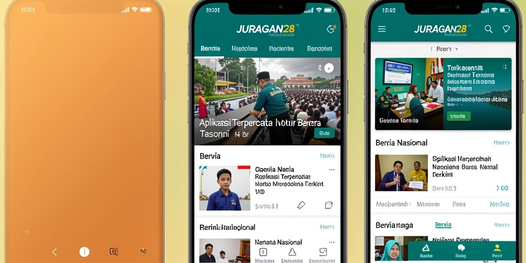 Tampilan antarmuka aplikasi JURAGAN28 yang sederhana dan informatif.