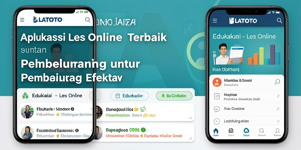 Antarmuka LATOTO yang menarik dan fungsional untuk belajar online.