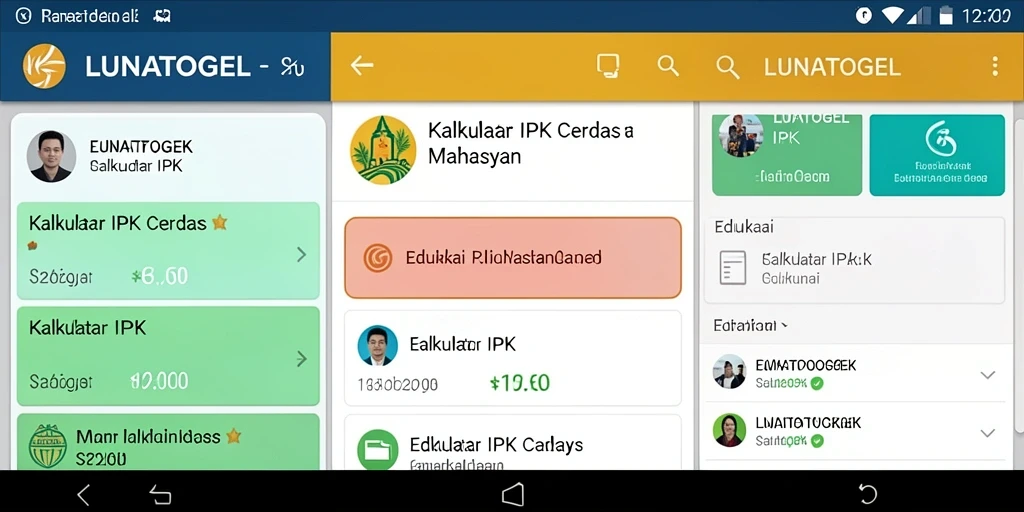 Antarmuka LUNATOGEL dengan fitur Kalkulator IPK yang sederhana.