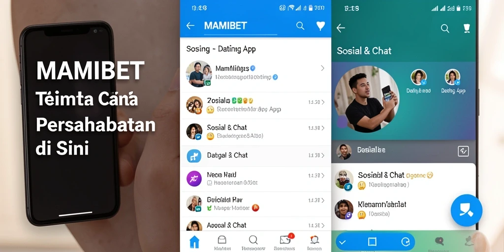 Antarmuka MAMIBET yang ramah pengguna untuk aplikasi Dating App.