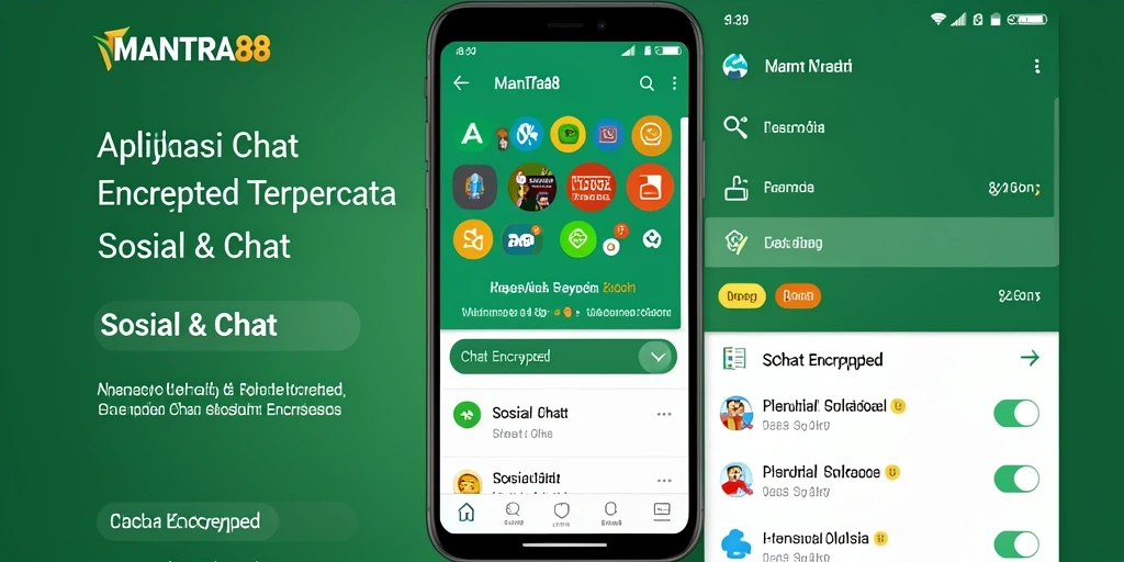 Tampilan intuitif dan aman dari aplikasi Chat Encrypted.