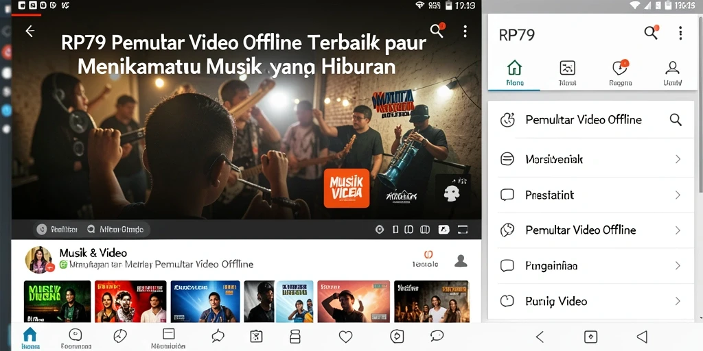 Antarmuka RP79 yang intuitif untuk Pemutar Video Offline.