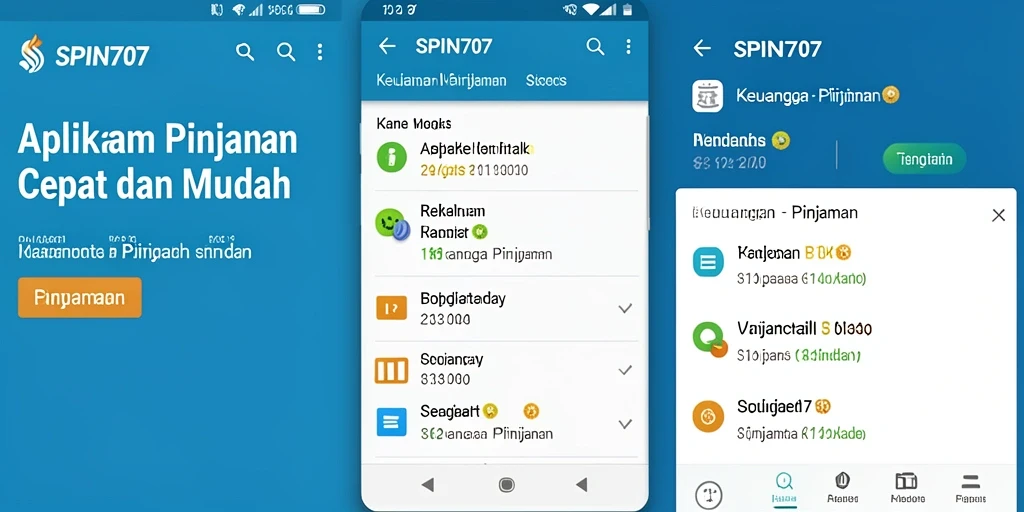 Tampilan antarmuka SPIN707 yang mudah digunakan untuk pengajuan pinjaman.