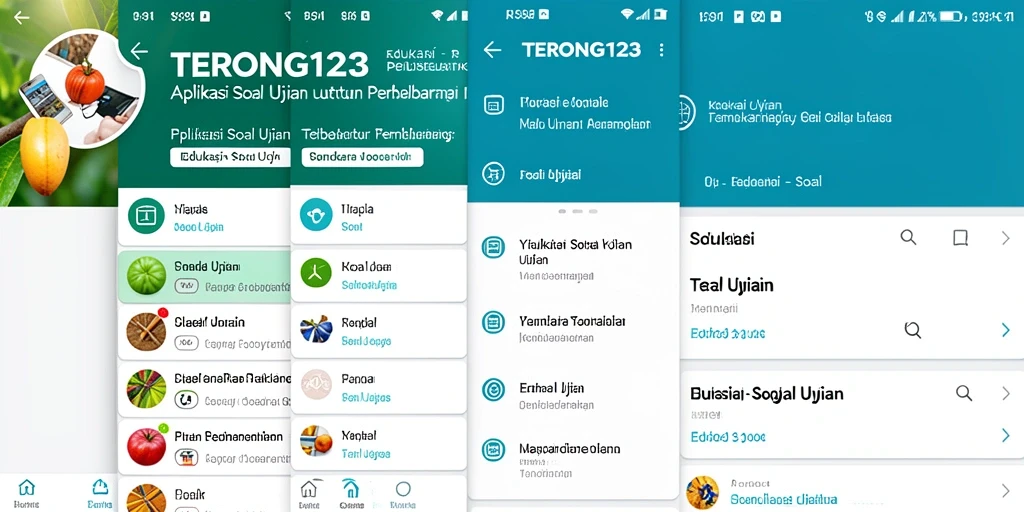 Antarmuka mudah digunakan dengan berbagai soal ujian.