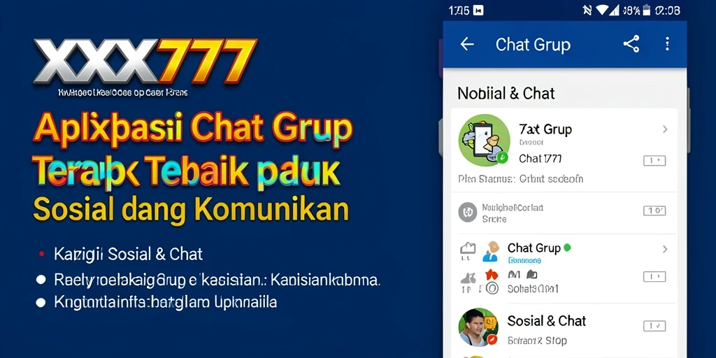 Antarmuka XXX777 yang intuitif dan mudah digunakan untuk Chat Grup.